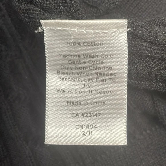 Talbots Cable Knit Crew Neck 3/4 Sleeve Black Sweater M - Picture 10 of 12